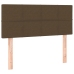 Cama box spring con colchón tela marrón oscuro 120x200 cm