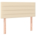 Cama box spring con colchón tela color crema 120x200 cm