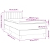 Cama box spring con colchón tela gris taupe 90x190 cm