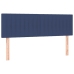 Cama box spring con colchón tela azul 140x200 cm