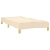 Cama box spring con colchón tela color crema 90x200 cm
