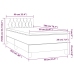 Cama box spring con colchón tela color crema 90x200 cm