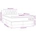 Cama box spring con colchón tela azul 120x200 cm