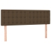 Cama box spring con colchón tela marrón oscuro 140x200 cm