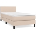 Cama box spring con colchón cuero sintético capuchino 90x190 cm