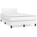 Cama box spring con colchón cuero sintético blanco 120x200 cm