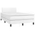 Cama box spring con colchón cuero sintético blanco 120x200 cm