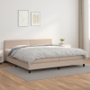 Cama box spring con colchón cuero sintético capuchino 200x200cm