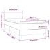 Cama box spring con colchón cuero sintético negro 90x190 cm