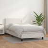 vidaXL Cama box spring con colchón cuero sintético blanco 90x190 cm