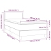 Cama box spring con colchón cuero sintético blanco 100x200 cm