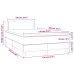 Cama box spring con colchón cuero sintético gris 120x200 cm