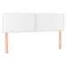 Cama box spring con colchón cuero sintético blanco 140x190 cm