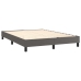 Cama box spring con colchón cuero sintético gris 140x200 cm
