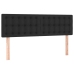 Cama box spring con colchón cuero sintético negro 140x190 cm
