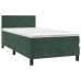 Cama box spring con colchón terciopelo verde oscuro 80x200 cm