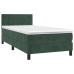 Cama box spring con colchón terciopelo verde oscuro 90x200 cm