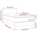 Cama box spring con colchón terciopelo azul oscuro 90x200 cm