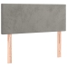 Cama box spring con colchón terciopelo gris claro 100x200 cm