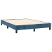 Cama box spring con colchón terciopelo azul oscuro 140x190 cm