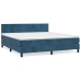 vidaXL Cama box spring con colchón terciopelo azul oscuro 180x200 cm