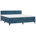 vidaXL Cama box spring con colchón terciopelo azul oscuro 180x200 cm