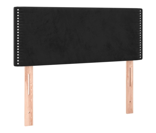 Cama box spring con colchón terciopelo negro 120x200 cm