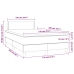 Cama box spring con colchón terciopelo negro 120x200 cm