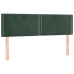 Cama box spring con colchón terciopelo verde oscuro 140x190 cm