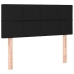 Cama box spring con colchón cuero sintético negro 90x190 cm