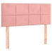 Cama box spring con colchón terciopelo rosa 90x190 cm