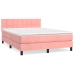 vidaXL Cama box spring con colchón terciopelo rosa 140x190 cm