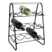 Home&Styling Botellero para 9 botellas metal negro y natural