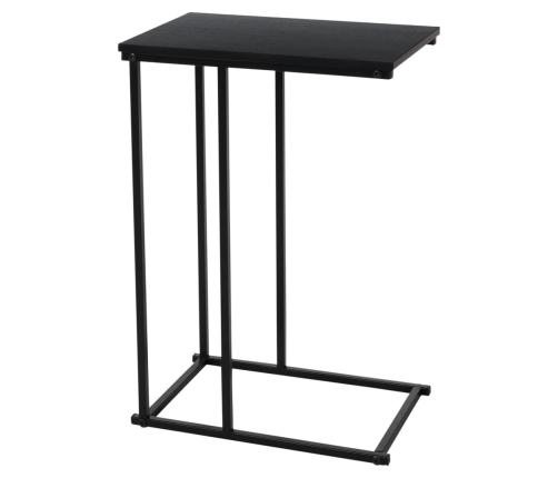 H&S Collection Mesa auxiliar con superficie de MDF negro