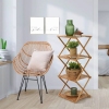 Home&Styling Estantería plegable de 4 niveles de bambú