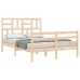 Estructura de cama con cabecero madera maciza 140x200 cm