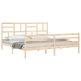 Estructura de cama de matrimonio con cabecero madera maciza