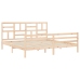 Estructura de cama de matrimonio con cabecero madera maciza