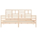 Estructura de cama de matrimonio con cabecero madera maciza