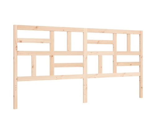 Estructura de cama de matrimonio con cabecero madera maciza