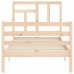 Estructura de cama con cabecero madera maciza