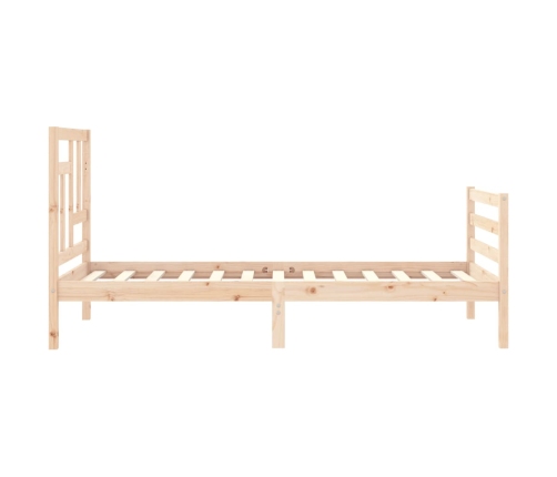 Estructura de cama con cabecero madera maciza