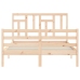 Estructura de cama de matrimonio con cabecero madera maciza