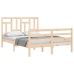 Estructura de cama con cabecero madera maciza 140x190 cm