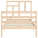 Estructura de cama con cabecero madera maciza 90x200 cm