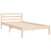 Estructura de cama con cabecero madera maciza 90x200 cm