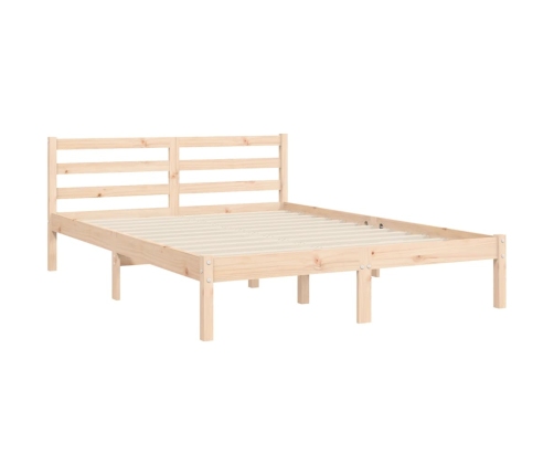 vidaXL Estructura de cama con cabecero madera maciza 120x200 cm