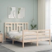 Estructura de cama con cabecero madera maciza 140x200 cm