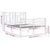 Estructura de cama con cabecero madera maciza 140x200 cm