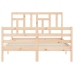 Estructura de cama con cabecero madera maciza 140x200 cm